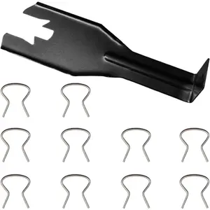 76951 Window Handle  with 10 Handle Crank Retainer Clips,  Interior Door Panels Remover,   Window Handles Repair Kit for   (Black)