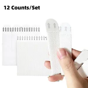 24 pcs of No-Drill Picture Hanging Strips - Heavy-Duty Double-Sided Removable Wall Hooks for Frames & Artwork, No Trace Adhesive, Water-Resistant Mounting Tape, Easy Wall Mounting Solution