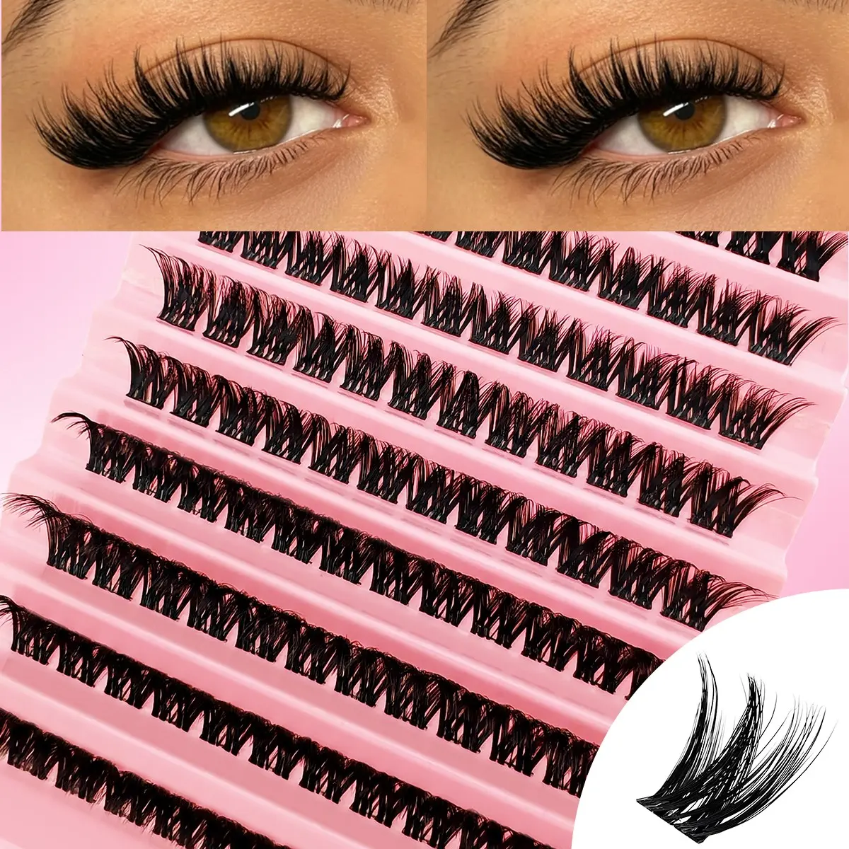 120 Pcs Cat Eye False Eyelashes, Dense Natural Look, Ideal for Beginners, Perfect for Daily Wear, Enhance Your Beauty Routine