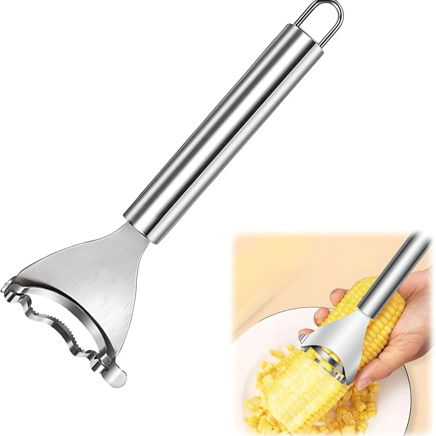 2-Pack Corn Peeler Machine, Commercial Grade Corn Sheller, Rust-Resistant Steel Blades, Ideal for Bulk Corn Processing