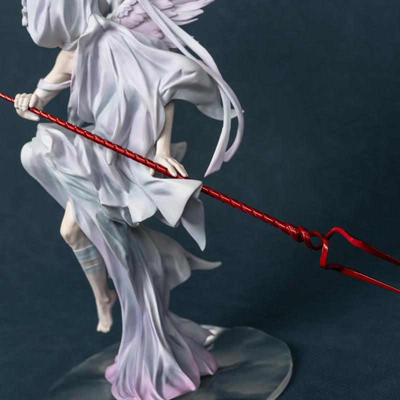 Anime Figure Angel Kaworu Nagisa Wings GK Statue 17th Apostle Longinus Spear Action Figure Collectible Model Toy 32cm Height for Otaku Fans Gift