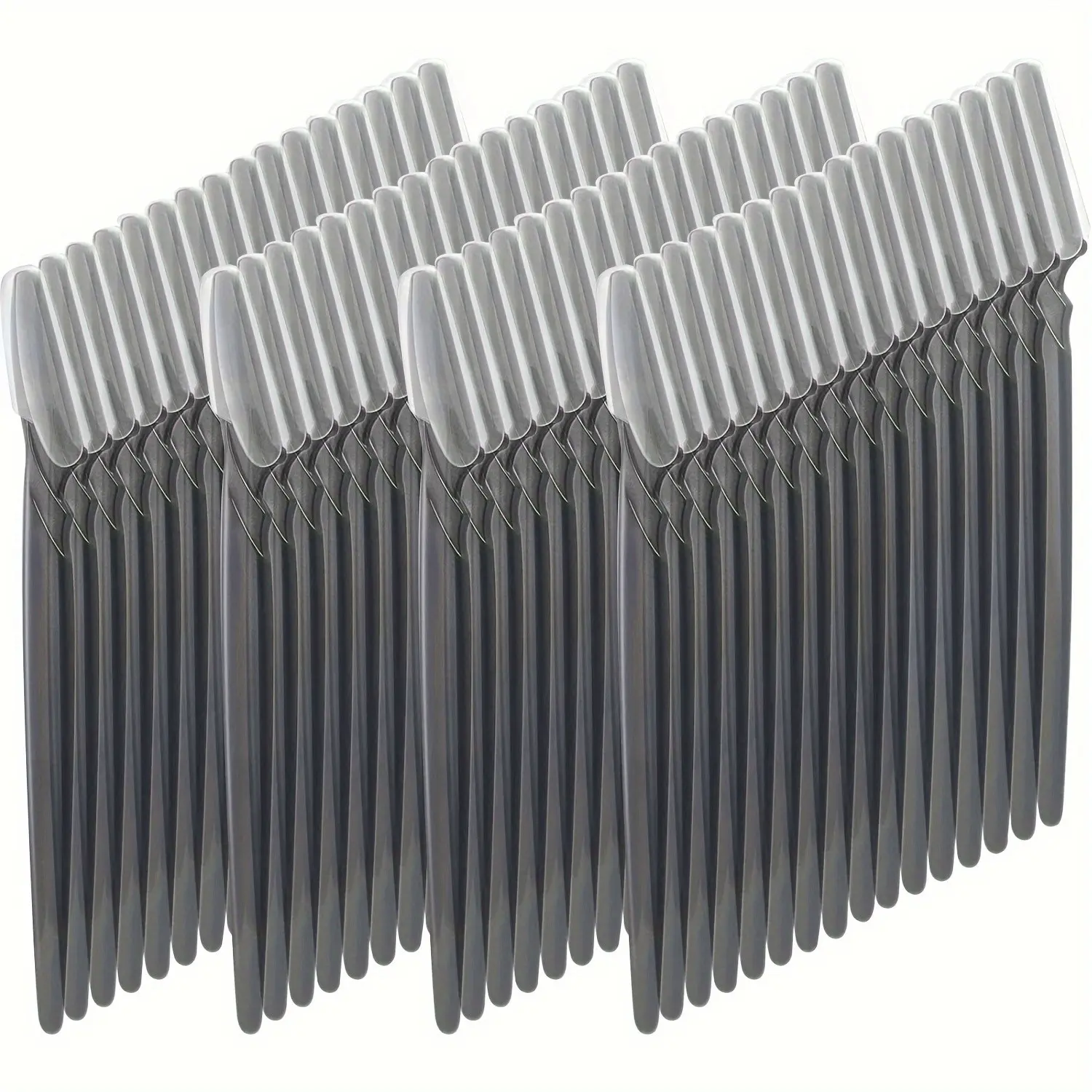64 Pcs Black Shaping Razor with Protective Sleeve, Unisex Makeup Facial Hair Trimmer, Suitable for Brows, Eyes, Body Hair Removal