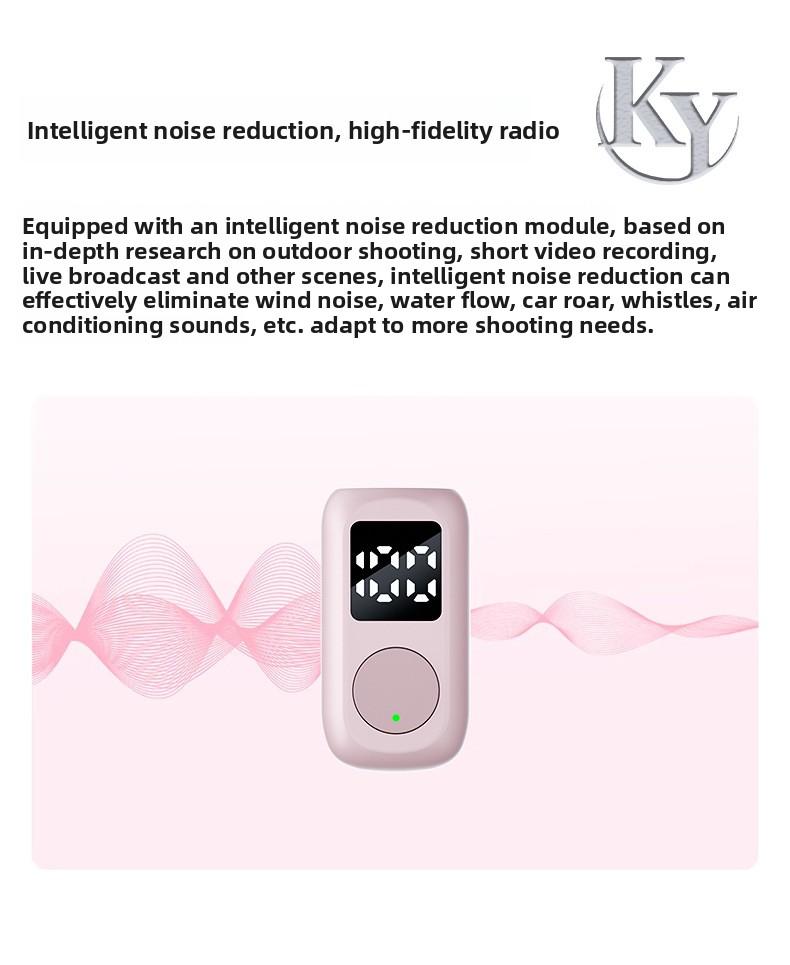 QY88 lavalier microphone, dual output, digital display, new model for mobile live streaming, noise-canceling reverb microphone