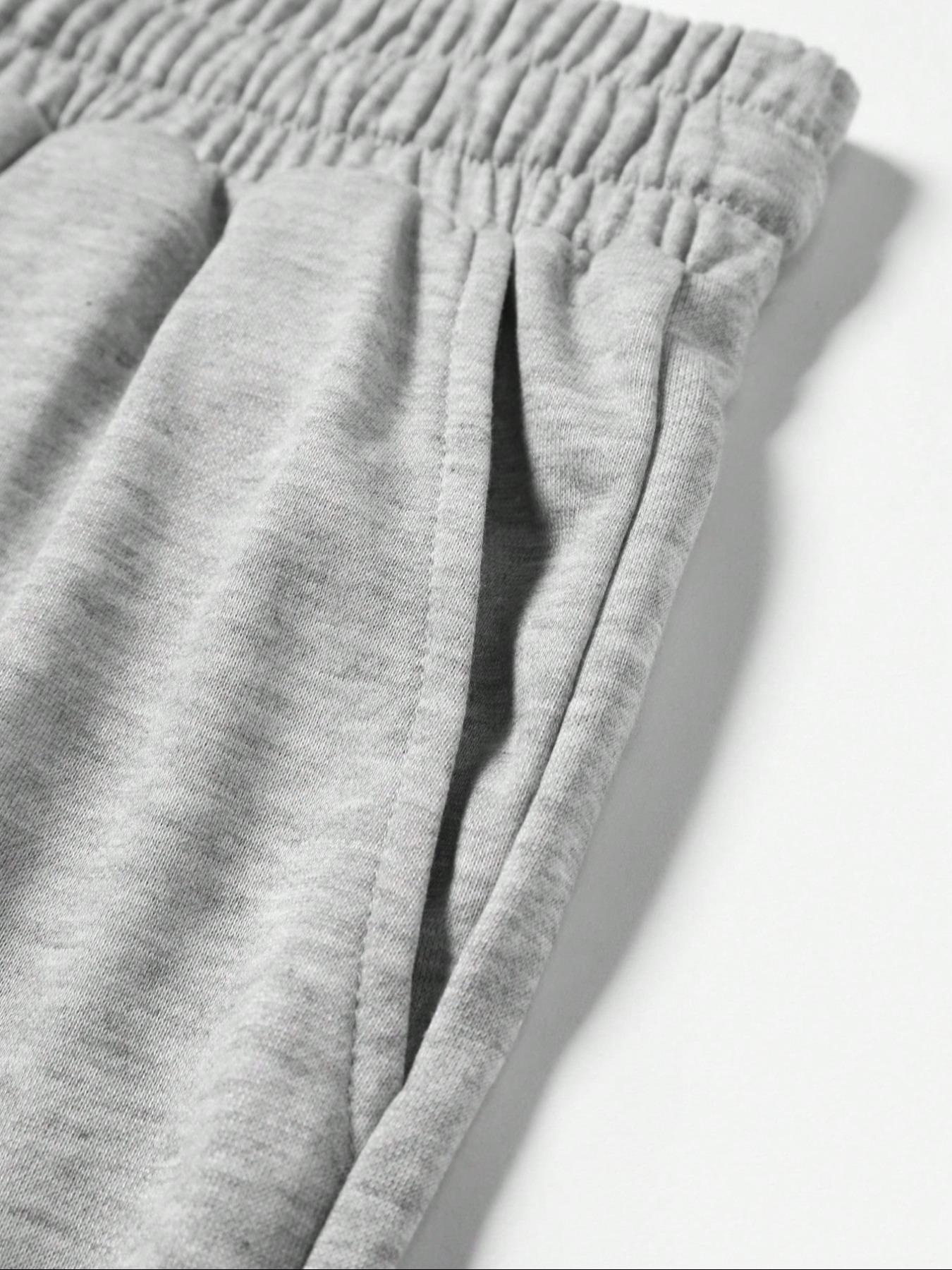 Men's Casual Wide Leg Shorts, Elastic Drawstring Waist, Summer Fitted Plain Sporty Style, Soft Comfortable Daily Wear, Casual Streetwear Shorts