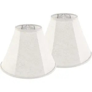 Lamp Shades Set of 2 Small - 6" Top x 13" Bottom x 9.8" High - Beige Linen Bell Lampshades Spider Fitter Replacement Lamp Shade for Table Lamps Floor Lamps - Assembly Required
