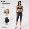 MFVIM Women's 2-Piece Striped Athleisure Set - Color-Block Sports Bra, High-Waisted High Stretch Activewear Shorts, Fitness Clothes Gym Suit for Running, Outdoor Activities, Back to School