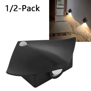 1/2-Pack Human Body Sensing Wall Light, Devil Fish Shaped Staircase Light, Intelligent LED Sensing Night Light, Motion Sensor Light,Wireless Sensing, Decorative Lighting Wall Light  for Bedroom, Bathroom, Hallway, Closet (Batteries Not Included)