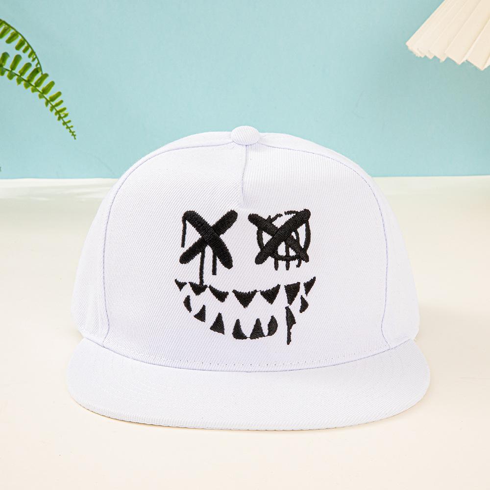2026 New Cross-Border Hip Hop Flat Bill Baseball Cap Funny Halloween Pumpkin Ghost Devil Hat for Street Dance Outdoor
