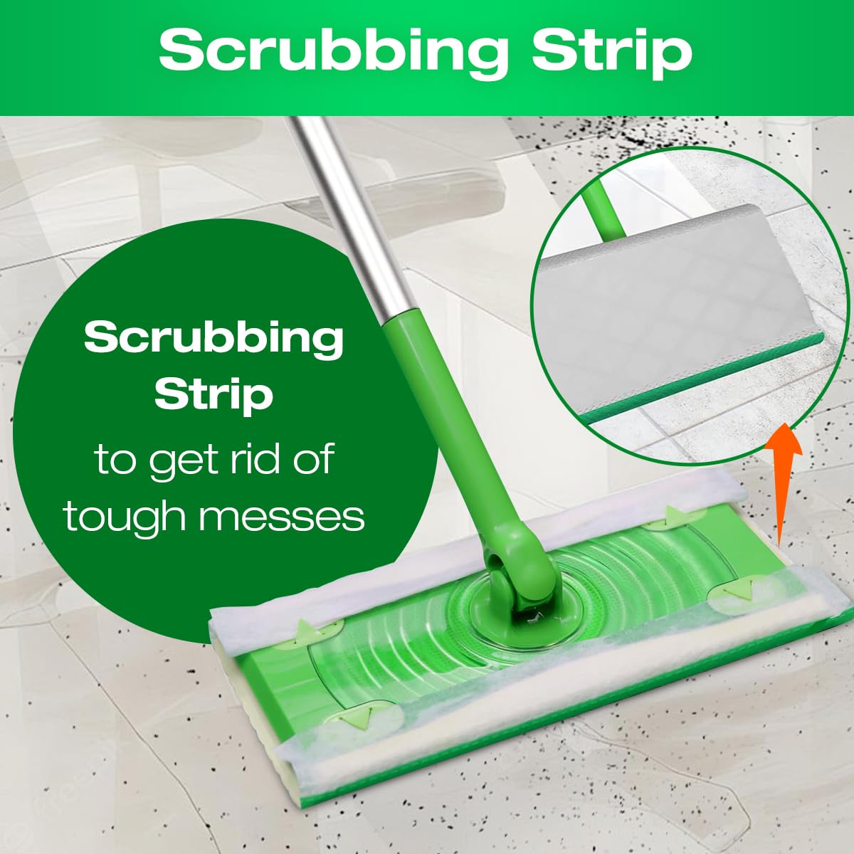 Swiffer Sweeping Cloths Pads Compatible with Swiffer Sweeper- Disposable Duster Refills Mop Pads for Floor Mopping and Cleaning,10 PCS Easy-Clean Wet Cloths, Perfect for Quick Floor Cleaning