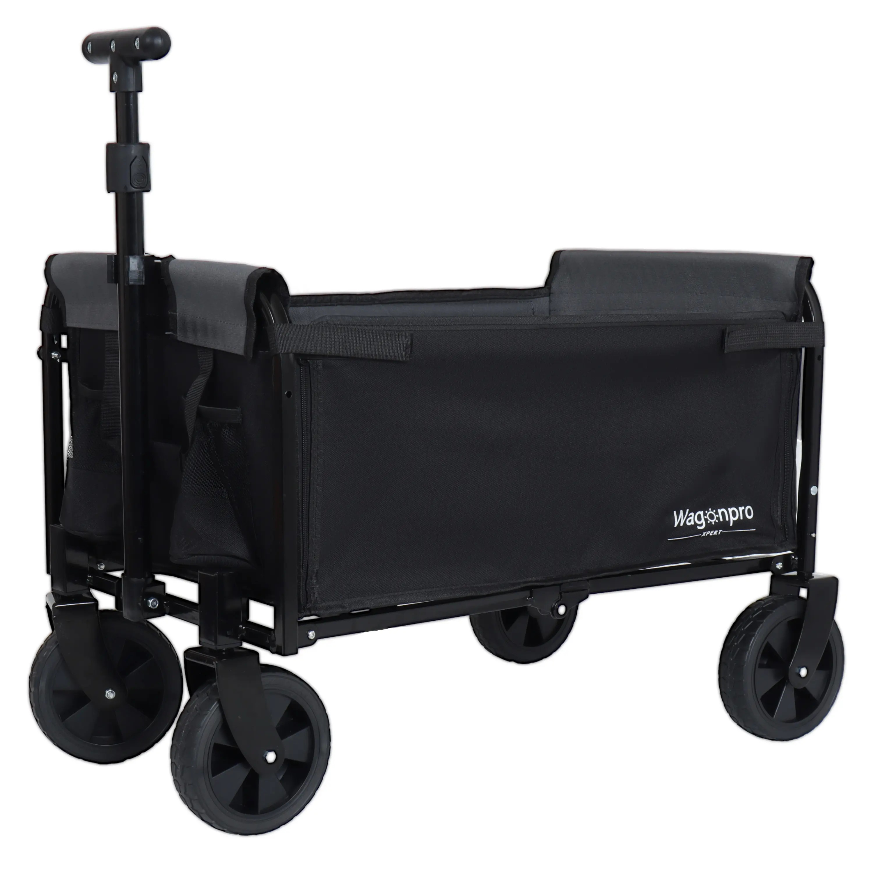 ARCH All-in-One Convertible Folding Camping Wagon Cart with Bench Seat, Storage Compartment & Dog Tether, Heavy Duty Utility Wagon for Outdoor, Garden, Beach, Picnic, Shopping, Black/Gray, Home Furniture and Household Product Search Terms