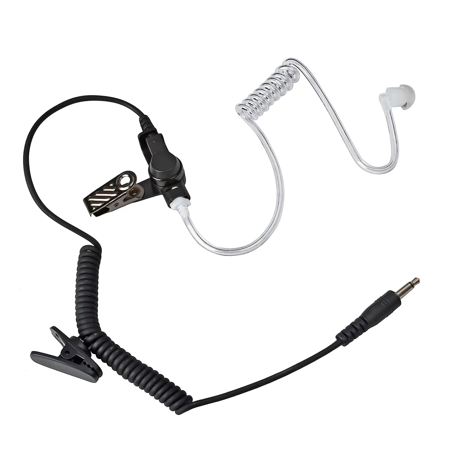 YNIBST 3.5mm Receiver/Listen Only Surveillance Radio Earpiece, Portable Hands Free, Tactical Headset Compatible with Two-Way Radios, Transceivers and Radio Speaker Mics Jacks with Acoustic Coil Tube for Security, Police Use
