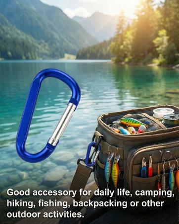 12PCS Carabiner Keychain Clip-3" Aluminum Caribeener Key Clip,D Ring Shape Nonlocking Carabeaner Hook Buckle,Multi-Function Spring Snap Key Clips Tool for Home,Camping,Hiking,Traveling,Backpack