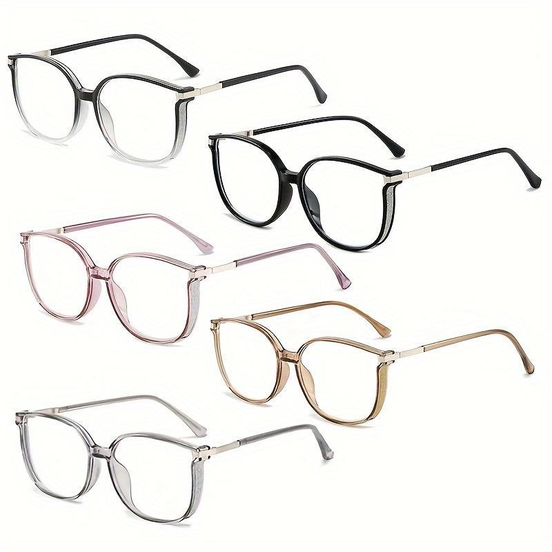 Reading Glasses Women Men Square Prescription Lenses Multifocal Eyeglasses Anti-blue Light Computer Eyewear Frames