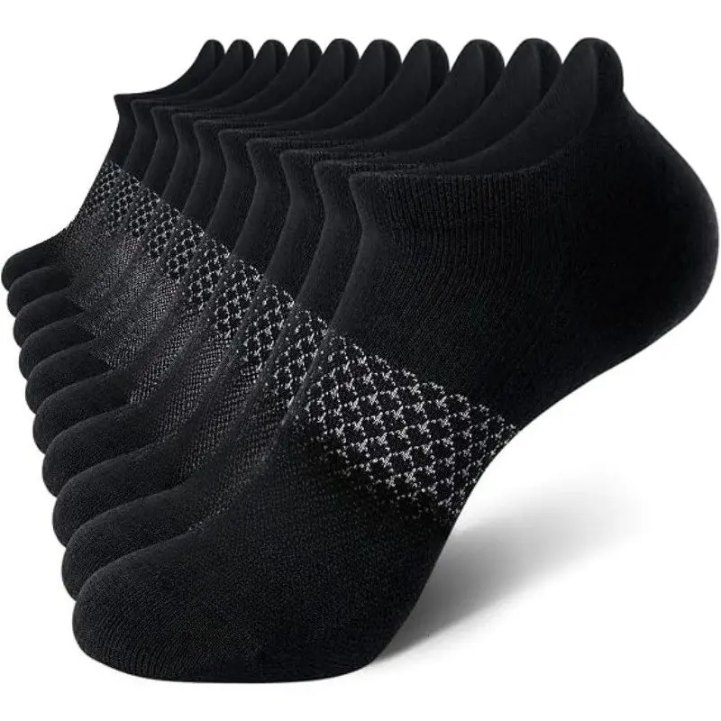 8/16/24 Pairs Ankle Socks for Men Women, Breathable Stripe Mesh Low Cut Socks, Soft Stretch Comfort No Show Socks for Daily Walking Sports Workout Casual Outfit, Unisex All Season Wear Basic Footwear
