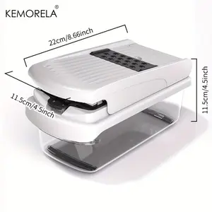 Kemorela 22in1 Vegetable Chopper, Multifunctional Fruit Slicer, Manual Food Grater, Onion Mincer, Potato Shredder, Kitchen Gadget