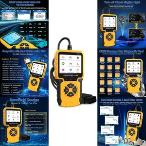 Obd2 Scan Tool for Car and Truck Diagnostics, Engine Light Code Scanner, Dtc Reset, Data Stream, I/m Ready, Compatible with All Vehicles Since 1996