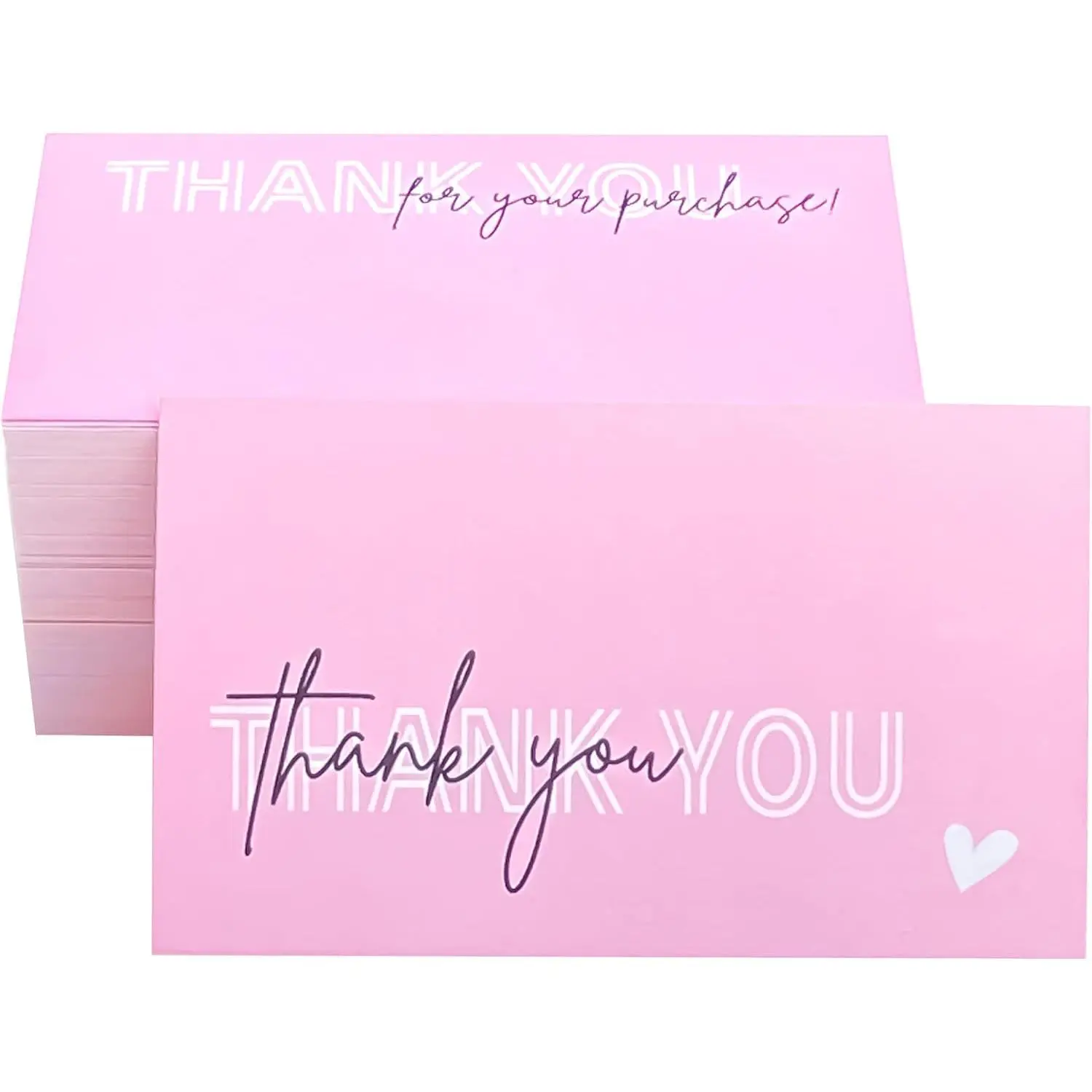 Thank you for your purchase Cards client appreciation business Cards Package Insert for  business Pack of 100