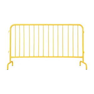 Interlocking Steel Barricade, Heavy Duty Galvanized Metal Barricade, Interlocking Steel Road Barriers with with Bridge Feet Base, for Crowd Control Event Fencing Indoor/Outdoor