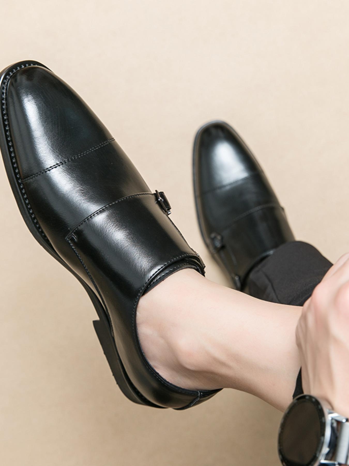 Men's Business Formal Dress Shoes, Fashionable Pointed Toe Shoes for Work Office, Male All-match Commuter Shoes for Daily Wear, Boy