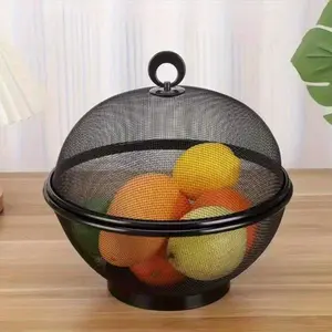 Covered Fruit Basket, Apple-Shaped Fruit Bowl Protector, Reusable Fly Screen for Dining Table, Suitable for Gift Shop Restaurant Kitchen Food Vegetables