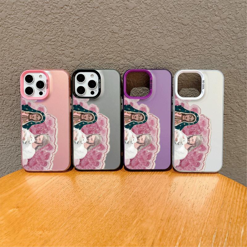 Case for iPhone 17 Pro Max, 16,15, 14, 13 + Samsung S25 Ultra, S24 Ultra, S23 FE Religious Virgin Mary Stylish Shockproof Lightweight Silicone Protective Cover