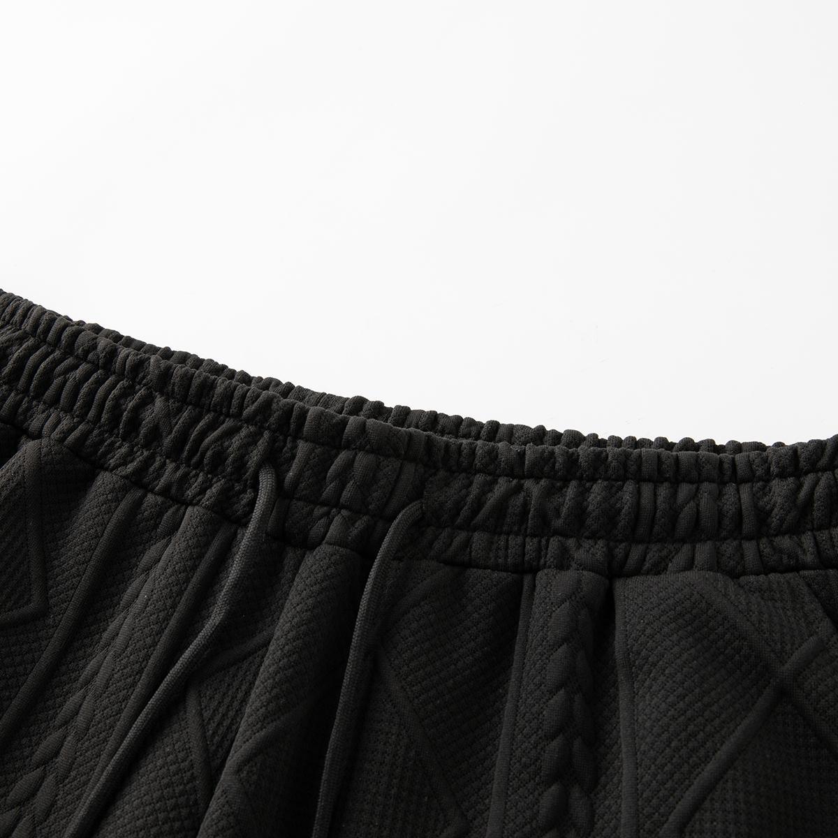 Men's Summer Casual Sports Suit 2-Piece Set Jacquard Texture Fabric Breathable Round Neck T-Shirt & Shorts Formal Tropical Man Top Suits Menswear Clothes Gamis SpringStatements