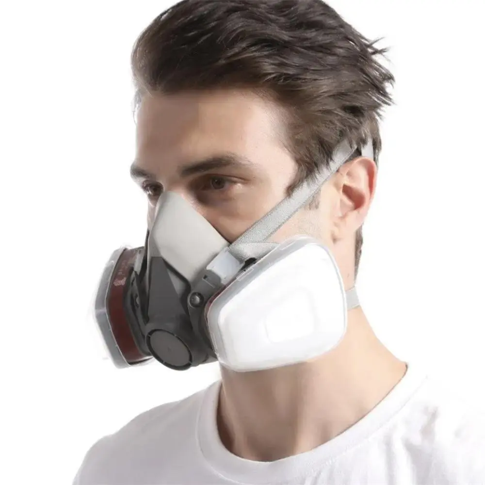 NEW 7 in1 / 17 in1 set 6200 Dust Gas Respirator Half Face Dust Mask for Painting Spraying Organic Vapor Chemical Gas, Work Safety Gas Mask
