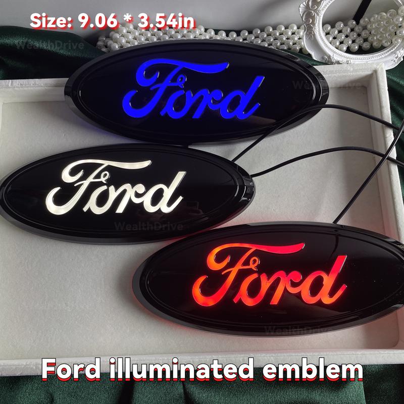 For Ford F150 Raptor Edge Explorer Grille Emblem LED Car Emblem Light Rear Light Car Emblem Car Accessories Car Stuff Truck Accessories Truck Stuff Car Decor Trim Lights