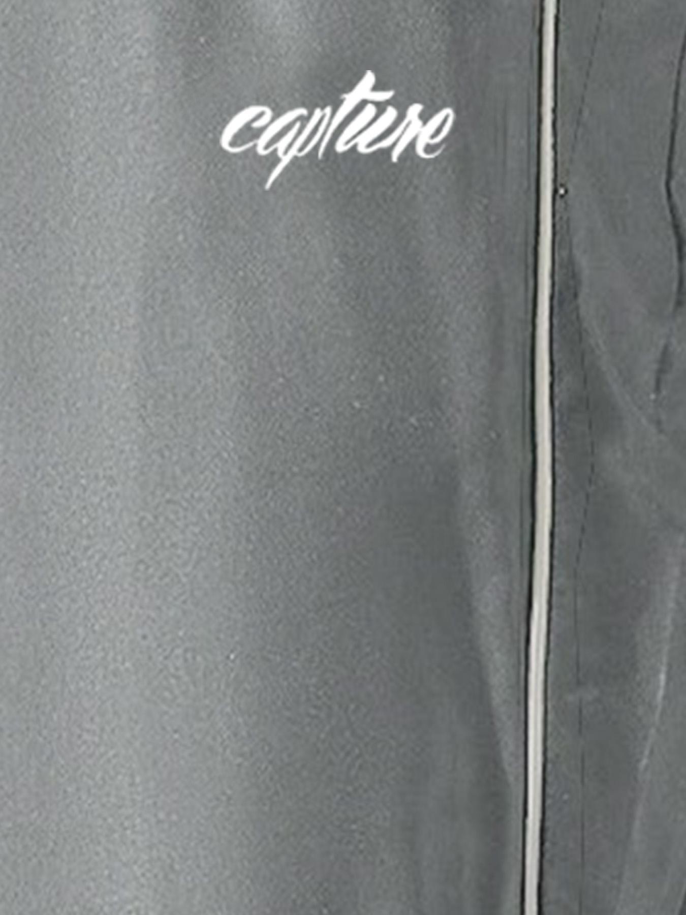 Men's Letter Print Drawstring Waist Athletic Pants, Casual Comfy Contrast Binding Pocket Straight Leg Trousers for Daily Wear, Unisex Workout Bottoms for All Seasons