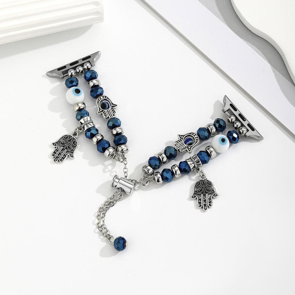 Colorful Beaded Apple Watch Band – Jewelry Style Bracelet Strap for 38–49mm (Series 2–9, SE), Fashion Women’s Design