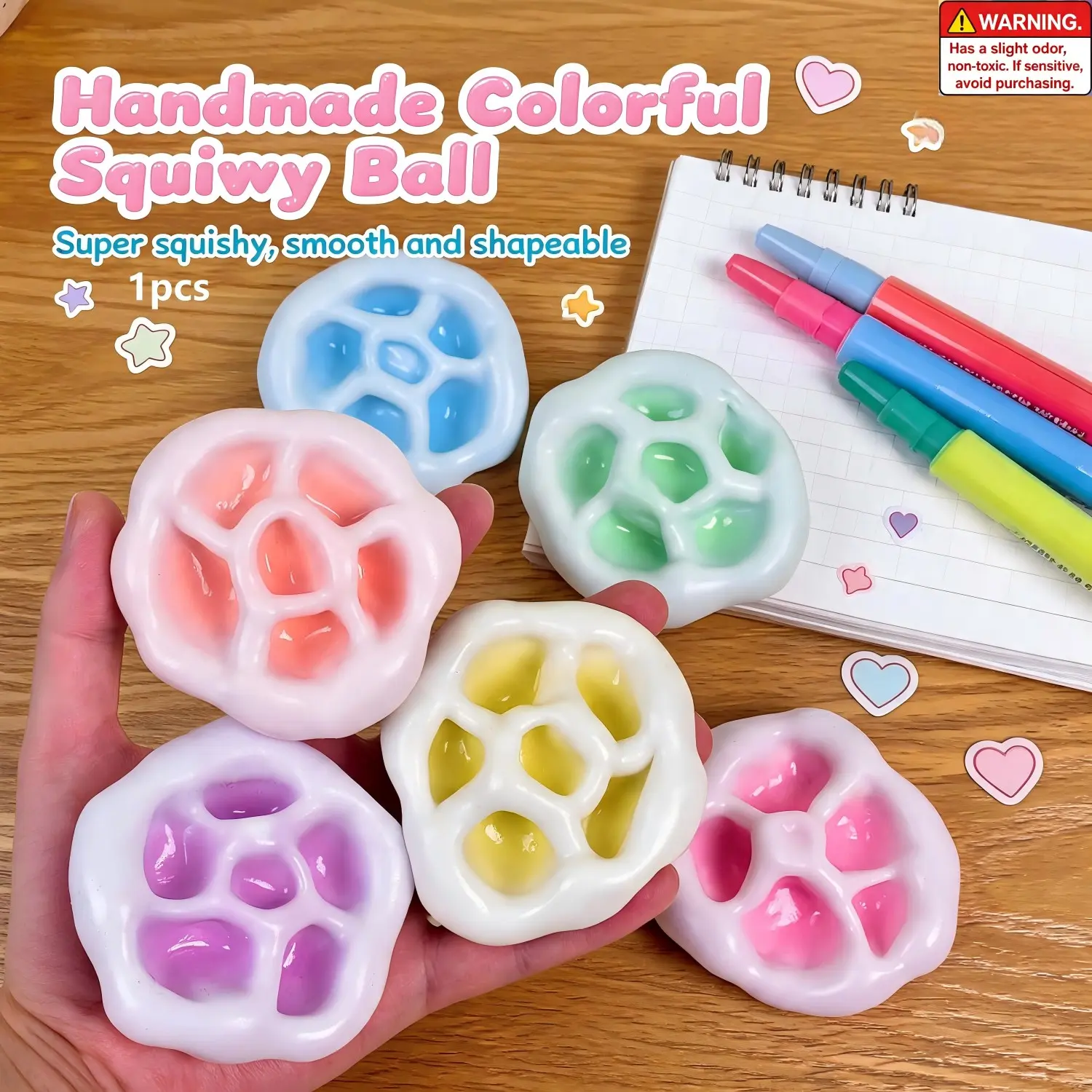 ✨✨Large 6cm Mochi Squeeze Toy 🔥Cream Filled Super Soft Squishy for Stress Relief, Perfect Pastime Toy for Ages 14+ #SquishyToy Mochi Ball Squishy Mochi Squishies
