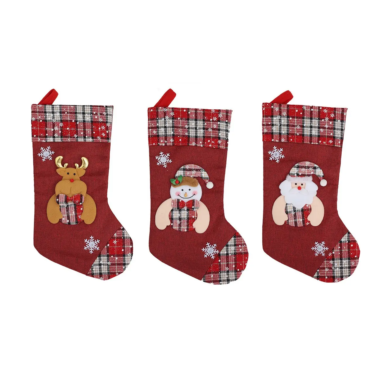 Christmas Sock Ornament, Hang on Christmas Tree, Three Patterns Available, Perfect Holiday Decor, Festive Gift Idea