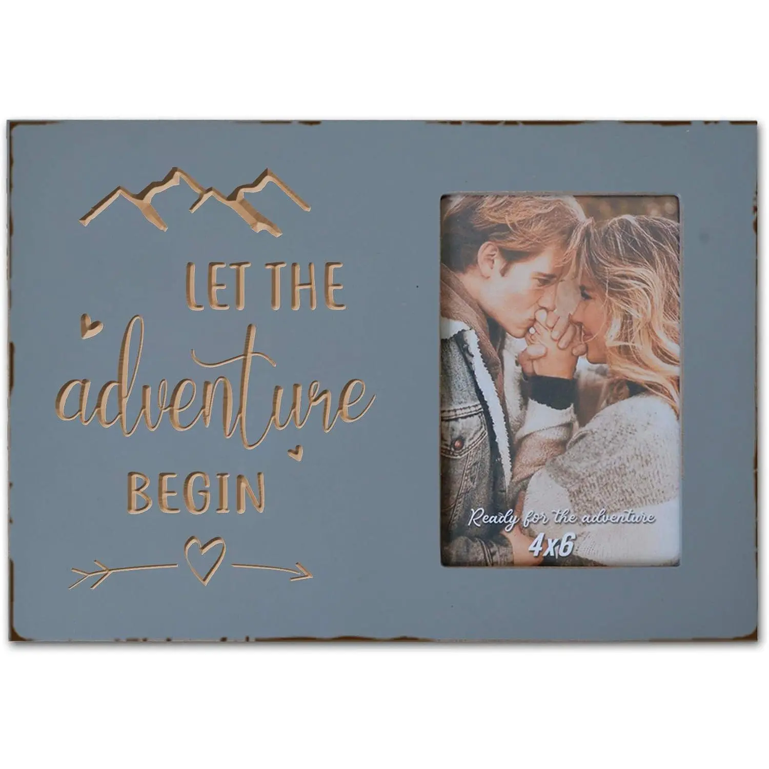 Wedding Engagement Gifts for Couples, Women Bride to Be, Bride and Groom - Boyfriend Girlfriend Engraved Picture Frame 4x6 Inches -