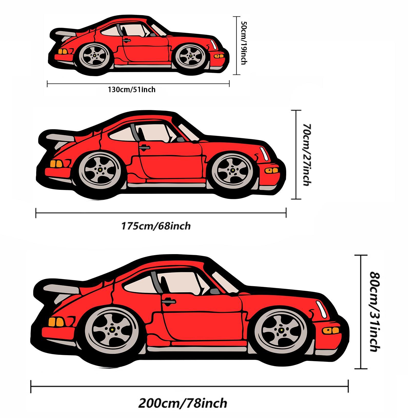 Cartoon Car Print Carpet Rug, Thickened Faux Cashmere Carpet, Area Rug, Room Decor Rugs, Bedroom Bedside Floor Mat, Home Decor, Bedroom Accessories, Rugs for Living Room, Christmas Gift Ideas, Stocking Stuffers, Bedroom Carpet, Cartoon Pattern Rug