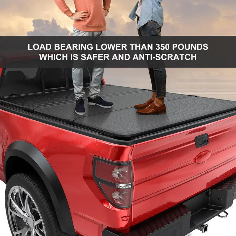 Ultimatecar 5FT Tri-Fold Hard Tonneau Cover – For 2004-2014 Chevy Colorado / GMC Canyon – Waterproof
