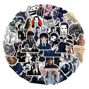 10/50Pcs Newly TV Series Wednesday Stickers For Party Gift Skateboard Motorcycle Car Scrapbooking Laptop Suitcase Toys