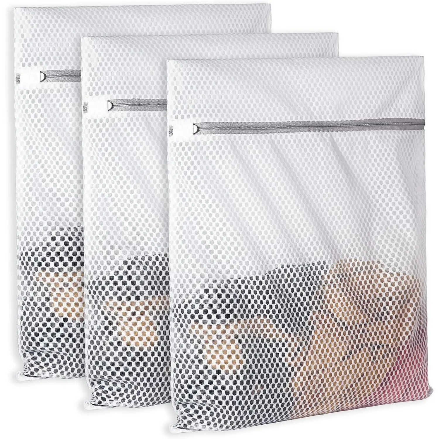 3 count Durable  Mesh Laundry Bags for Delicates 125gsm Net Fabric Durable and  Delicate Wash Bag,Organization Bag for Lingerie,Sock,12 x 16 Inches(3 Medium)