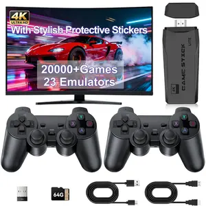 Retro game console 40000+game 23 emulator dual gamepad 64GB plug and play TV console (supports PSP/PS1/FC/GBA)