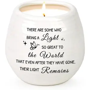 Sympathy  for Loss of Loved ,10 Oz Memory Candle for Loss of Loved , Celebration of Life Decorations Memorial Gifts Bereavement  for Loss of Dad Mom,Sympathy Candles in  Jar