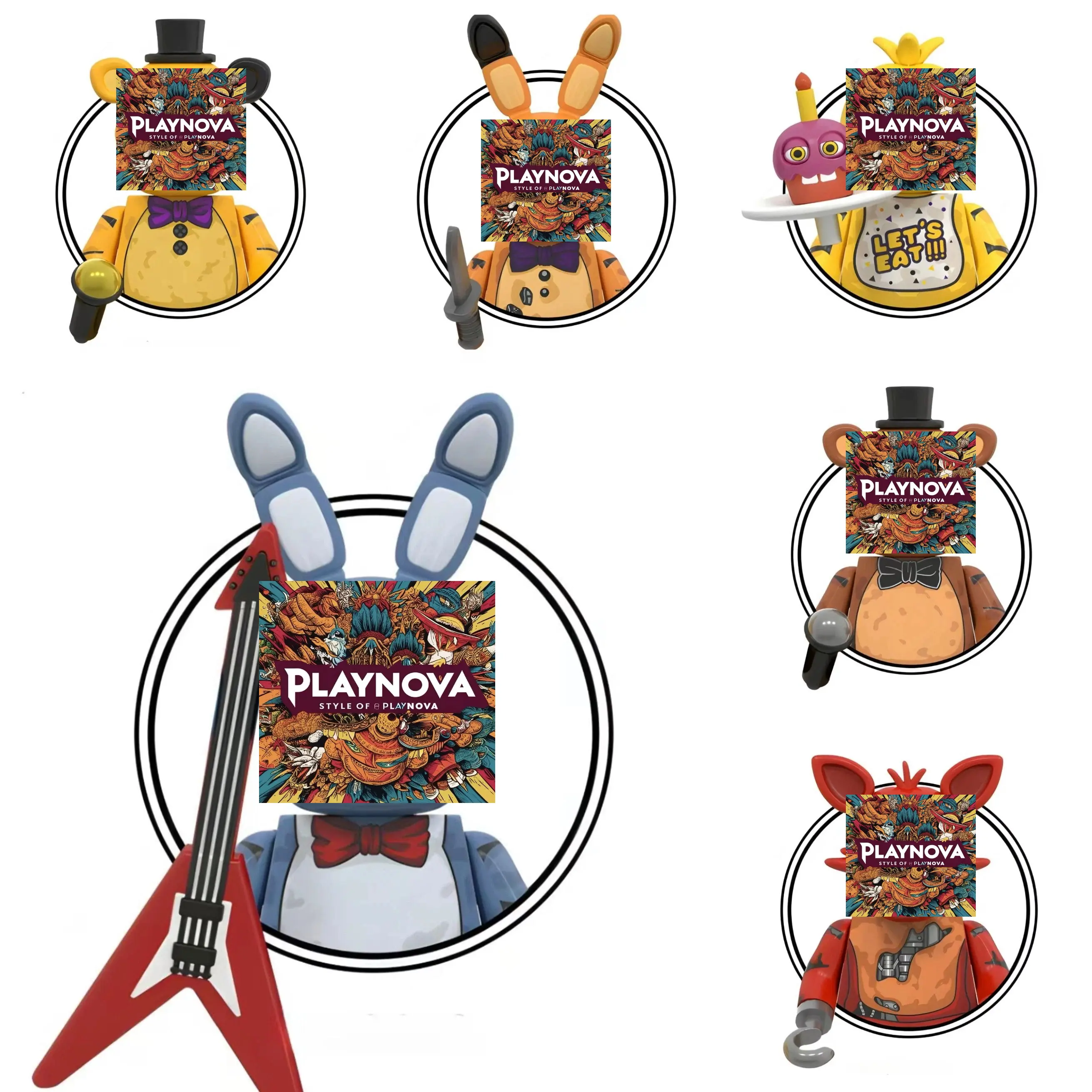 FNAF Frightfully Fun Collectible Minifigure Set FNAF Frightfully Fun Collectible Minifigure Set