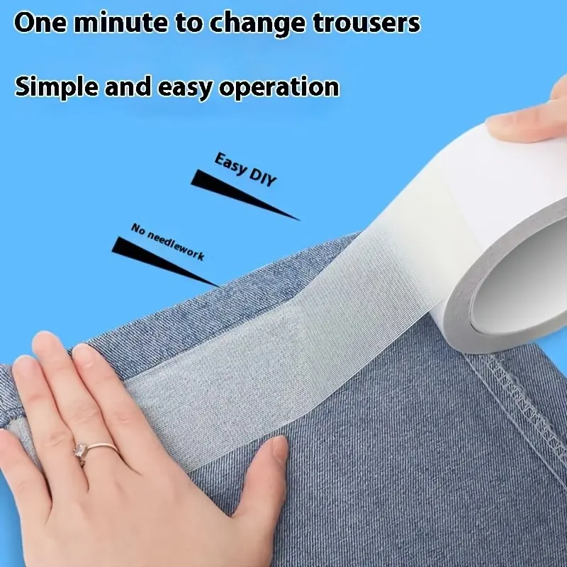 Self-Adhesive Hem Tape, No Sewing, No Ironing, Easy Repair, Residue-Free, Ideal for Clothing Alterations, Invisible Pant Length Adjuster