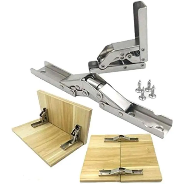 180  Hydraulic Folding Hinge, Frameless Cabinet Door Concealed Hinge, Furniture Hardware Folding Table Hinge for DIY  Improvement (2 Pcs)