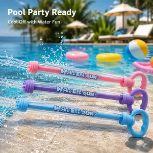 60cm 5-Hole Water Cannon Blaster Toy| High Capacity Long Range Water Gun, 3 Vibrant Colors Powerful Spray Pump Blaster, Ultimate Summer Outdoor Pool Beach Party Toys for Kids Adults