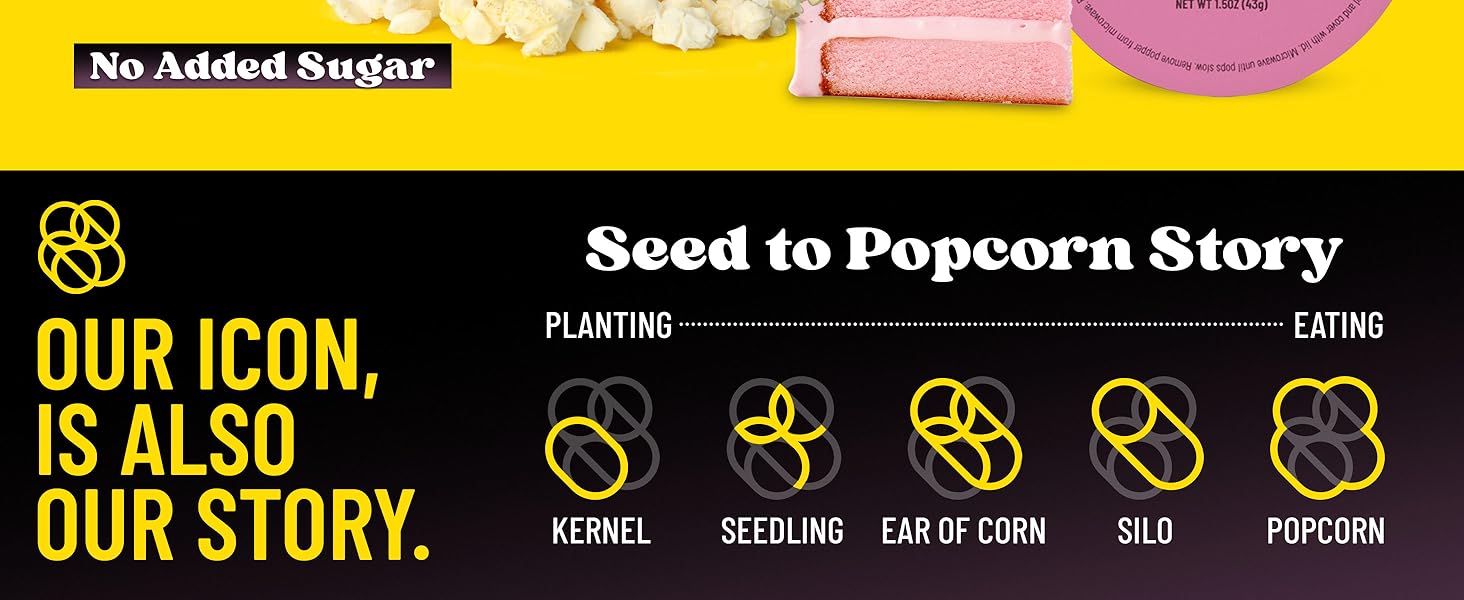 Microwave Popcorn Pop Cups Birthday Cake 6Pack, NonGMO Gourmet Popcorn Kernels Popcorn Flavoring, Gluten Free Snacks, Easy to Make and No Mess