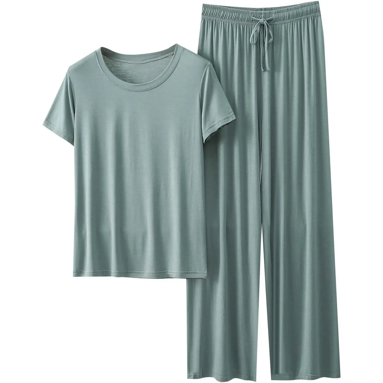 Lounge Sets for Women Cotton Modal Pajamas Casual Short Sleeve Tops and Long Pants Soft Comfy PJ Set 2 Piece Outfits