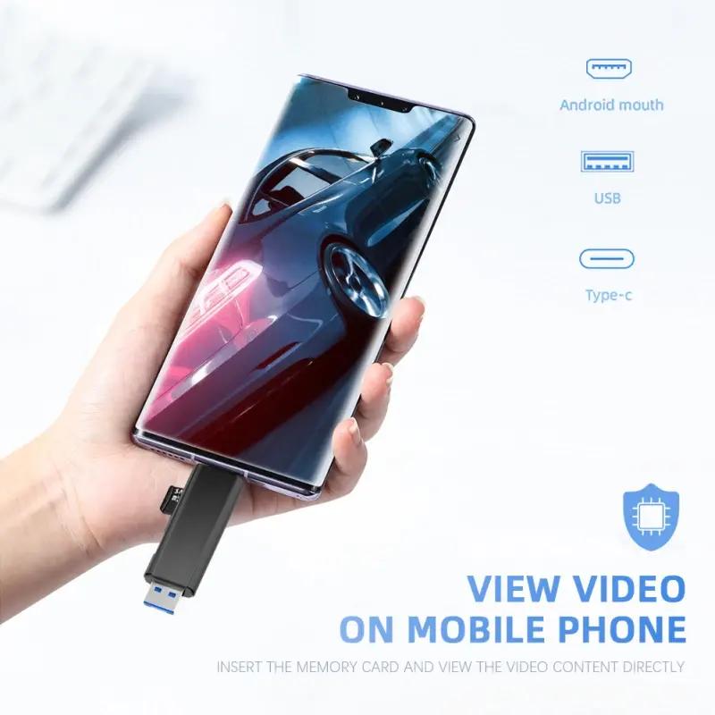 5 in 1 Multifunction USB 2.0 Type C USB Micro USB SD TF Memory Card Reader for Android Computer Dock OTG Type C Adapter