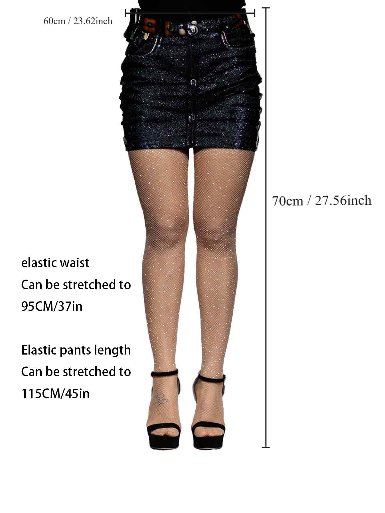 Women's 3/6 Pairs Glitter Fishnet Tights with Rhinestone Decor, 3 Pair Set Summer 2024 Sparkle Fishnet Pantyhose Stockings for Party Club, Women's Lingerie & Underwear