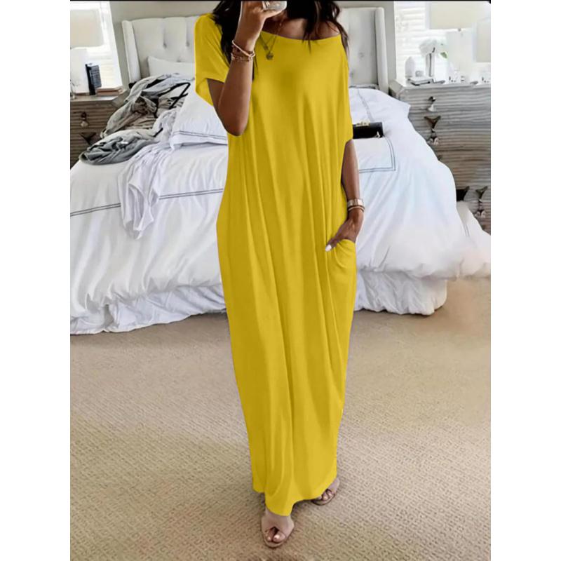 Women's loose casual striped dress, roundneck short sleeves comfortable home wear,elegant Victorian style for autumn and winterSeasons