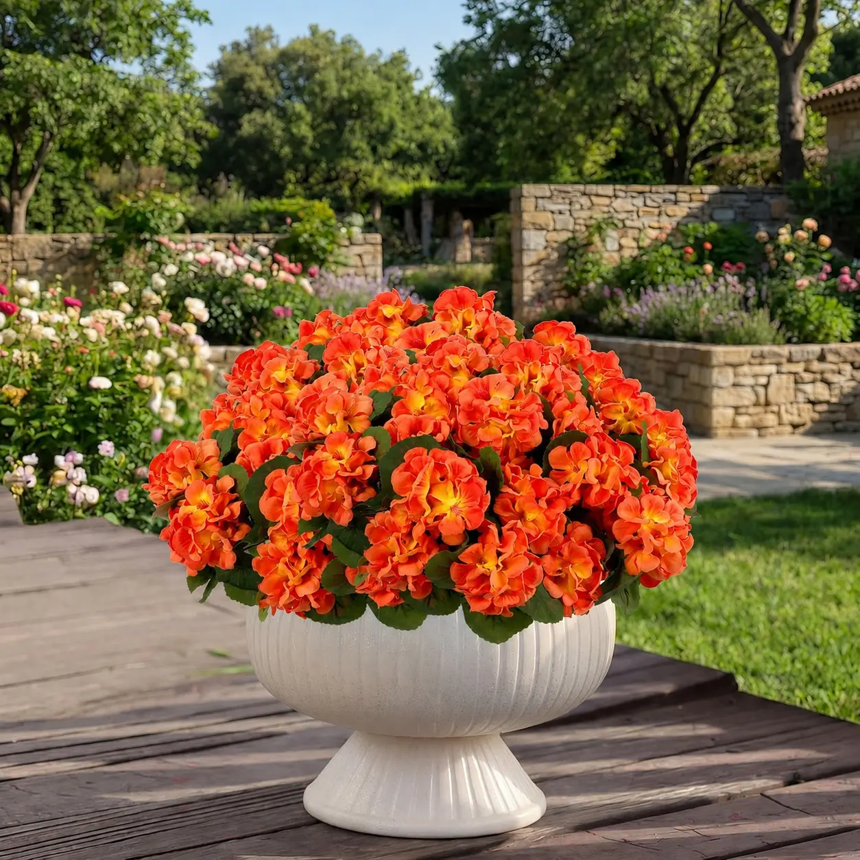 2 Bundles/4 Bundles/6 Bundles Artificial Crabapple Flowers, Warm Tone Floral Decor, Durable Cuttable Stems, Outdoor Waterproof Fake Flowers, Decorative Faux Flowers, Fake Flowers For Outdoors