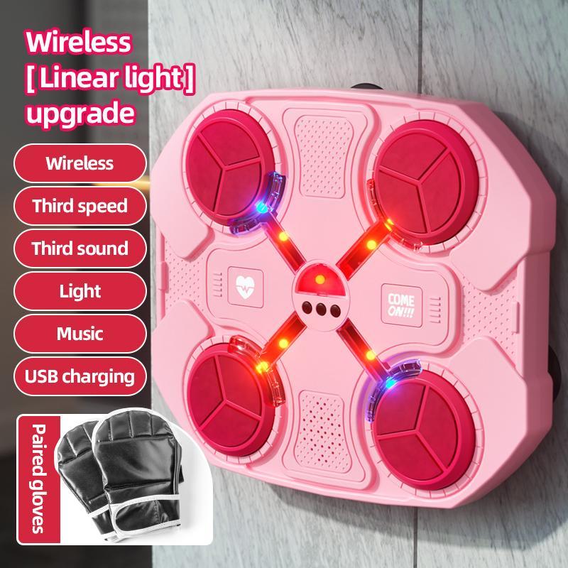 Electronic Kids Punching Game, LED Lights Music Boxing Target, Boxing Machine, Wall-mounted Fitness Toy with Adjustable Speed and Volume, Punching Equipment for Home
